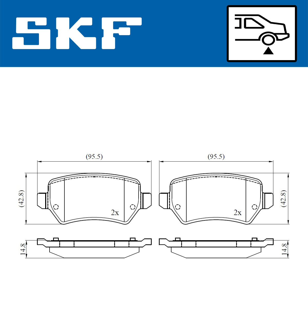 SKF VKBP 90453 Bremsbelagsatz, Scheibenbremse