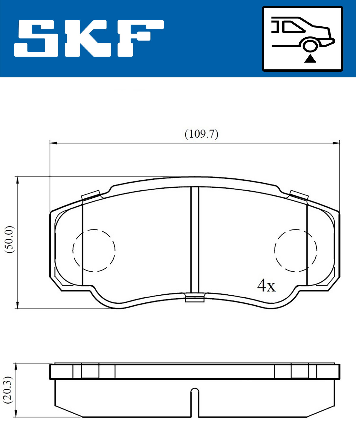 SKF VKBP 90510 Bremsbelagsatz, Scheibenbremse