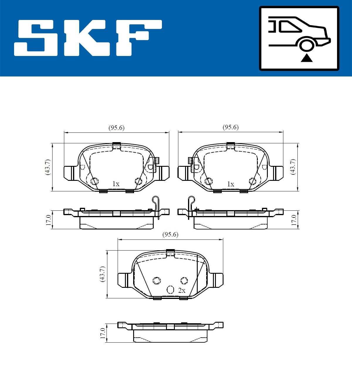SKF VKBP 90528 A Bremsbelagsatz, Scheibenbremse