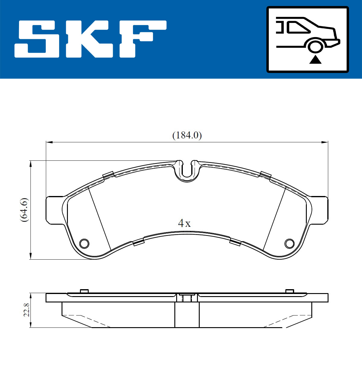 SKF VKBP 90534 Bremsbelagsatz, Scheibenbremse