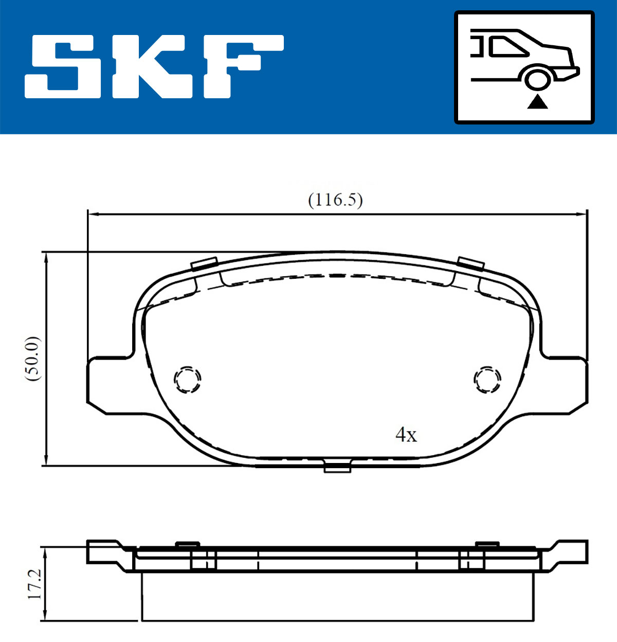 SKF VKBP 90565 Bremsbelagsatz, Scheibenbremse