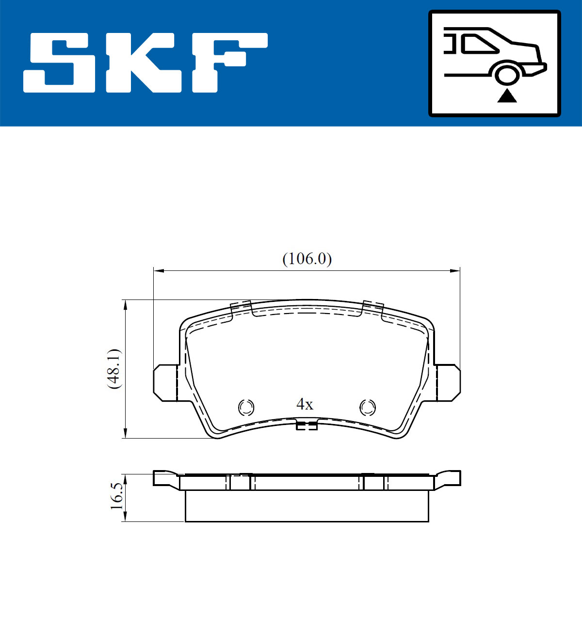 SKF VKBP 90582 Bremsbelagsatz, Scheibenbremse