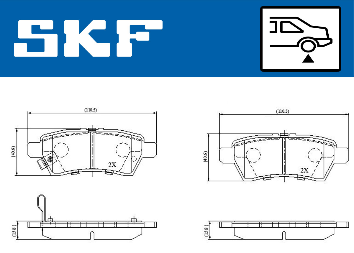 SKF VKBP 90597 A Bremsbelagsatz, Scheibenbremse