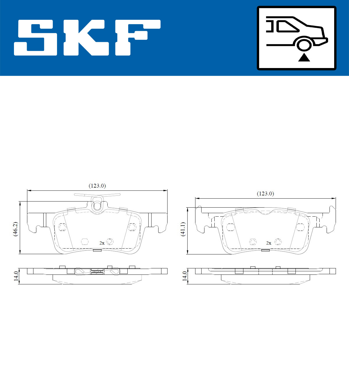 SKF VKBP 90600 Bremsbelagsatz, Scheibenbremse