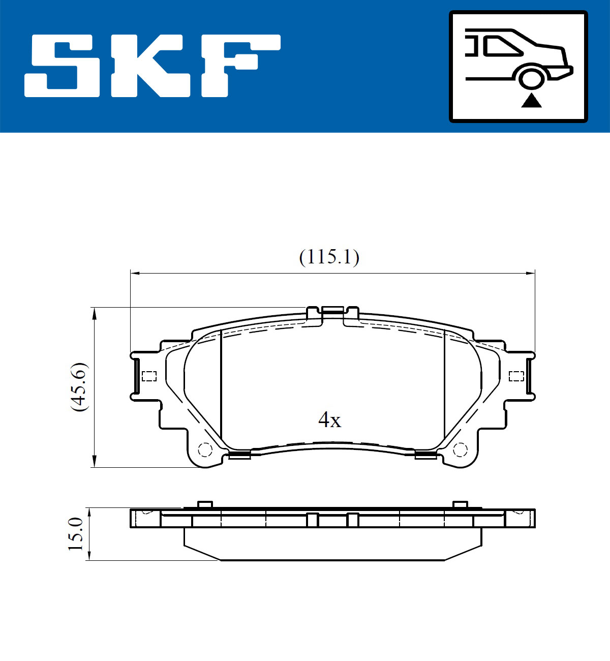 SKF VKBP 90604 Bremsbelagsatz, Scheibenbremse