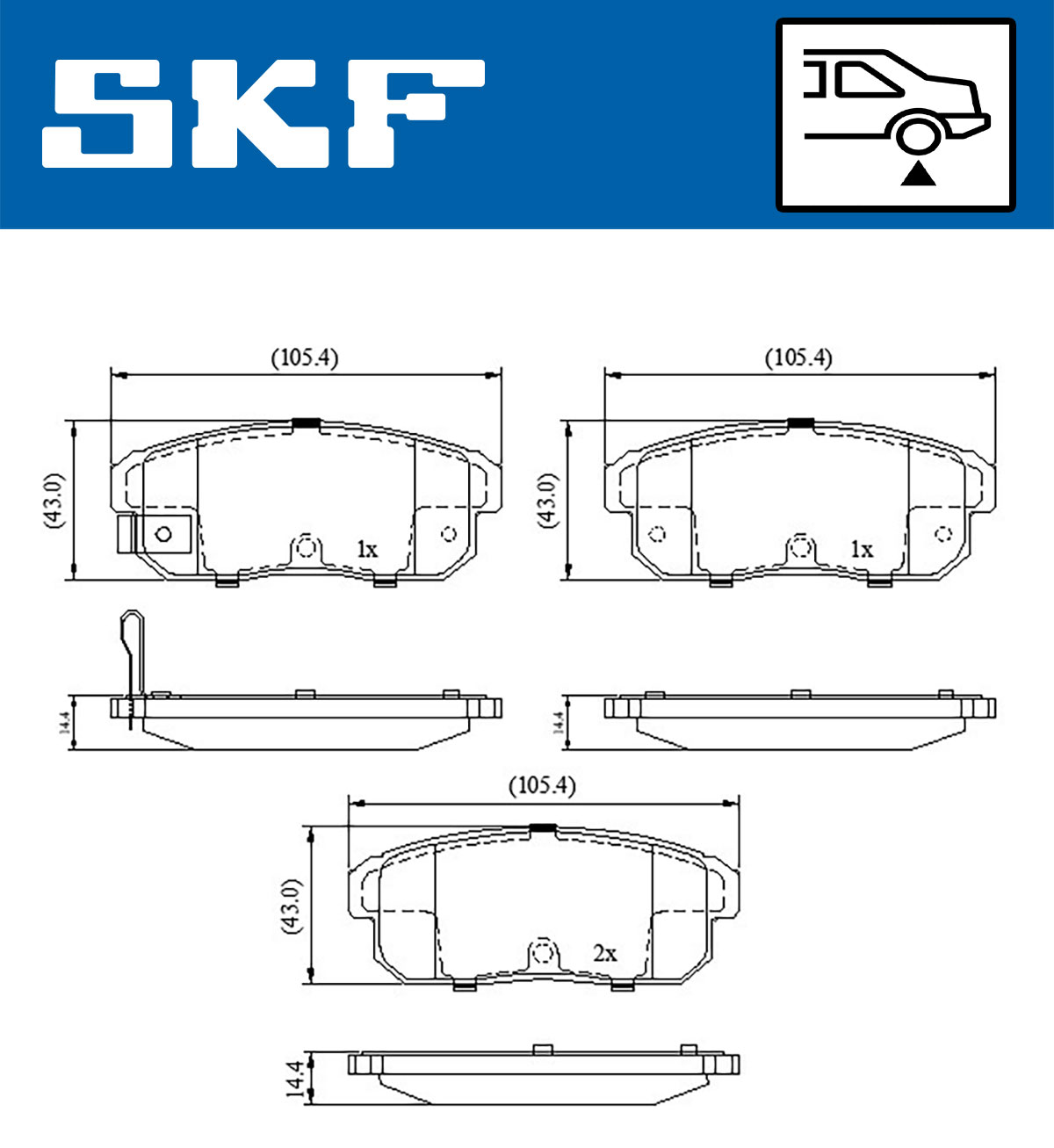 SKF VKBP 90620 A Bremsbelagsatz, Scheibenbremse