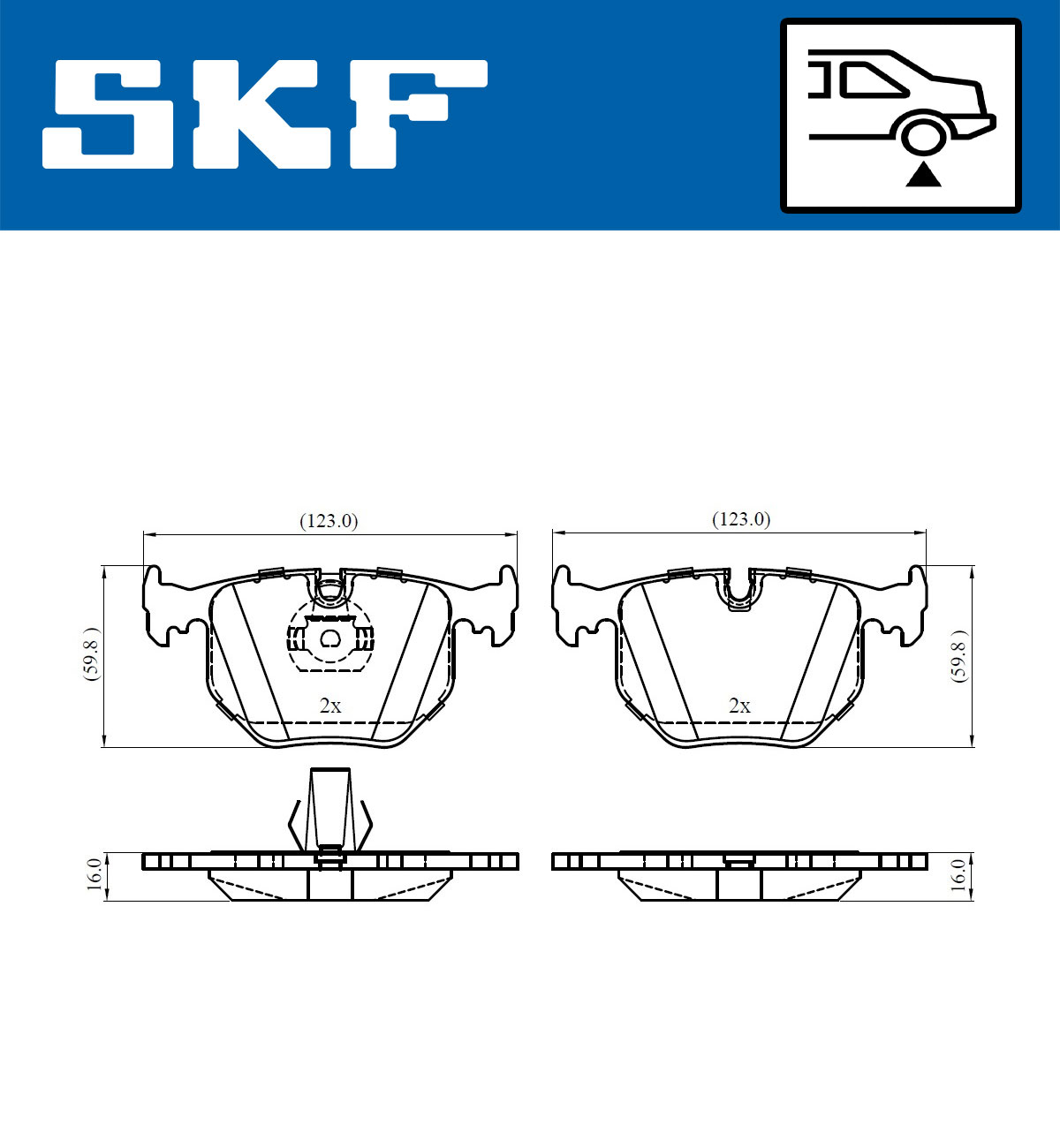 SKF VKBP 90625 Bremsbelagsatz, Scheibenbremse