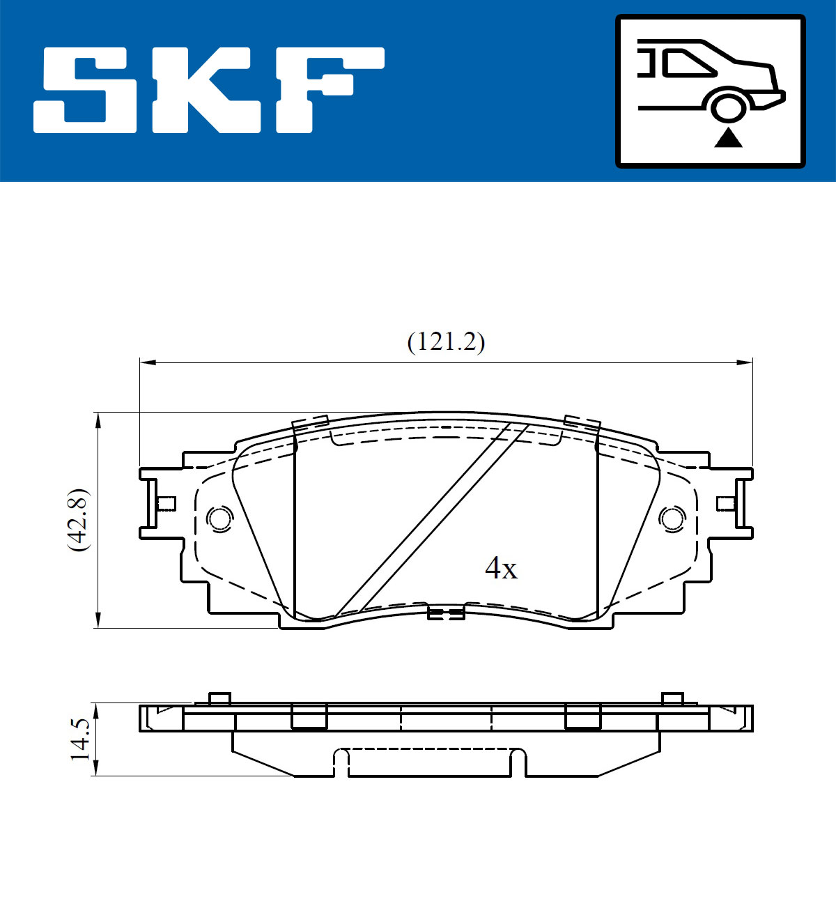 SKF VKBP 90630 Bremsbelagsatz, Scheibenbremse