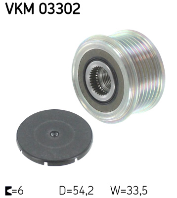 SKF VKM 03302 generátor szabadonfutó CITROËN FIAT FORD LANCIA LAND ROVER MINI PEUGEOT VOLVO