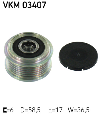 SKF VKM 03407 generátor szabadonfutó CITROËN FIAT FORD PEUGEOT