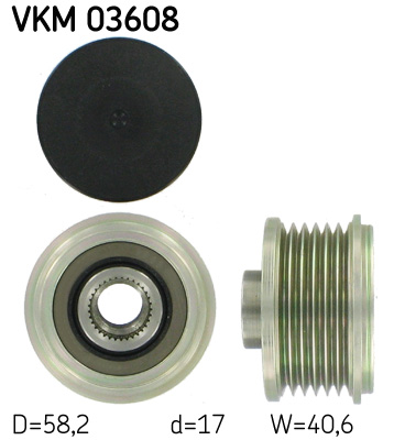 SKF VKM 03608 generátor szabadonfutó DACIA NISSAN RENAULT