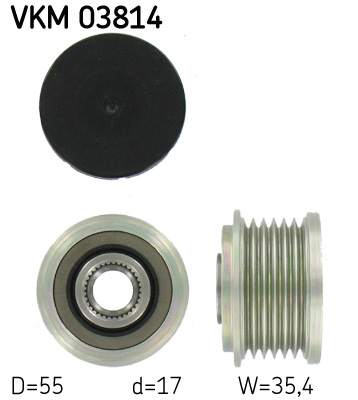 SKF VKM 03814 generátor szabadonfutó MERCEDES-BENZ