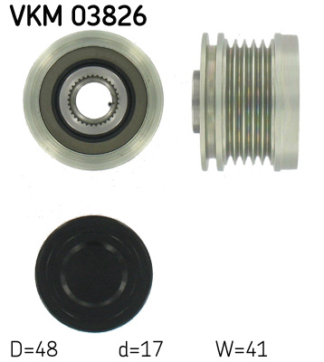 SKF VKM 03826 generátor szabadonfutó MERCEDES-BENZ MITSUBISHI SMART