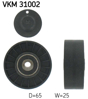 SKF VKM 31002 Szíjtárcsa/vezetőgörgő, hosszbordás szíj AUDI SEAT SKODA VW