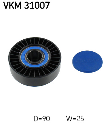 SKF VKM 31007 Szíjtárcsa/vezetőgörgő, hosszbordás szíj VW