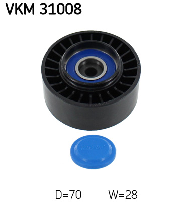 SKF VKM 31008 Szíjtárcsa/vezetőgörgő, hosszbordás szíj AUDI SEAT VW