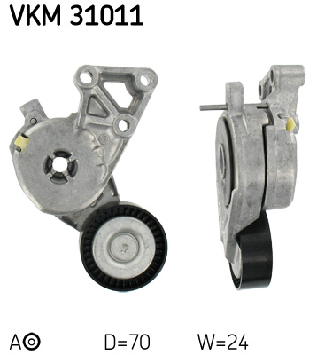 SKF VKM 31011 feszítőgörgő, hosszbordás szíj AUDI SEAT SKODA VW