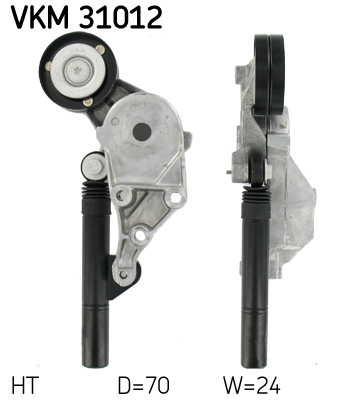 SKF VKM 31012 feszítőgörgő, hosszbordás szíj AUDI SEAT SKODA VW