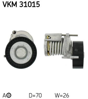 SKF VKM 31015 feszítőgörgő, hosszbordás szíj AUDI SEAT SKODA VW