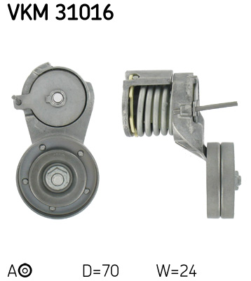 SKF VKM 31016 feszítőgörgő, hosszbordás szíj SEAT SKODA VW