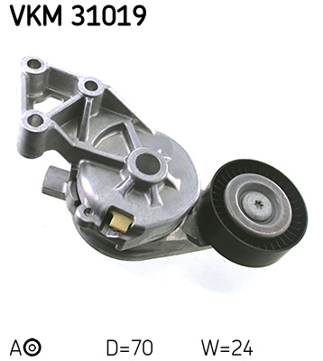 SKF VKM 31019 feszítőgörgő, hosszbordás szíj AUDI FORD SEAT SKODA VW