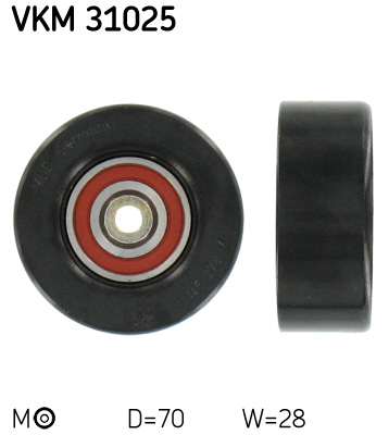 SKF VKM 31025 feszítőgörgő, hosszbordás szíj SEAT SKODA VW