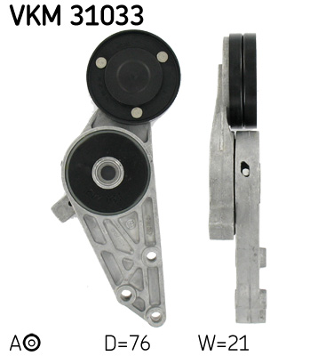 SKF VKM 31033 feszítőgörgő, hosszbordás szíj AUDI SKODA VW