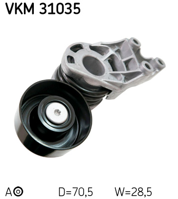 SKF VKM 31035 feszítőgörgő, hosszbordás szíj AUDI SEAT SKODA VW