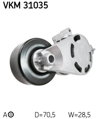 SKF VKM 31035 feszítőgörgő, hosszbordás szíj AUDI SEAT SKODA VW