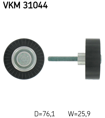 SKF VKM 31044 Szíjtárcsa/vezetőgörgő, hosszbordás szíj AUDI SEAT SKODA VW