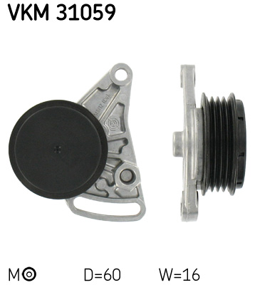 SKF VKM 31059 feszítőgörgő, hosszbordás szíj AUDI SKODA VW