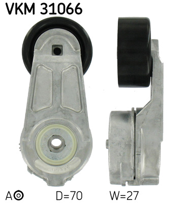 SKF VKM 31066 feszítőgörgő, hosszbordás szíj VW