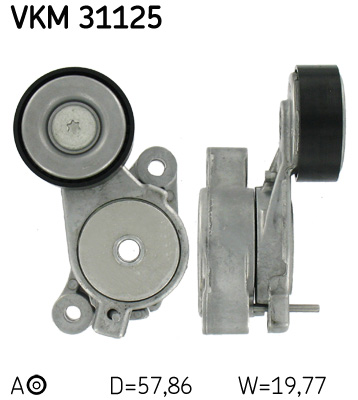 SKF VKM 31125 feszítőgörgő, hosszbordás szíj AUDI SEAT SKODA VW