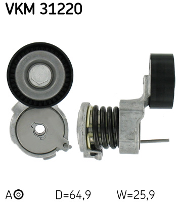 SKF VKM 31220 feszítőgörgő, hosszbordás szíj SEAT SKODA VW