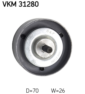 SKF VKM 31280 Szíjtárcsa/vezetőgörgő, hosszbordás szíj VW