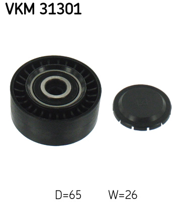 SKF VKM 31301 Szíjtárcsa/vezetőgörgő, hosszbordás szíj AUDI VW