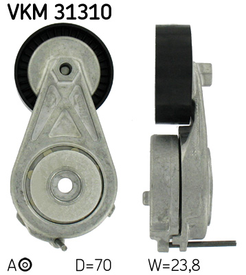 SKF VKM 31310 feszítőgörgő, hosszbordás szíj AUDI SEAT VW