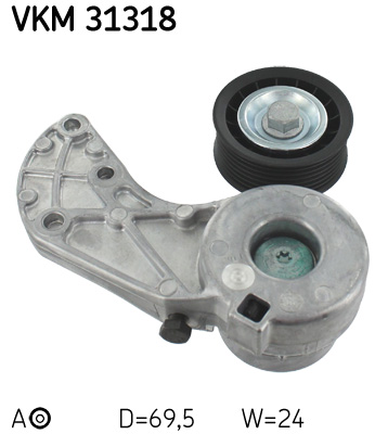 SKF VKM 31318 feszítőgörgő, hosszbordás szíj AUDI PORSCHE VW