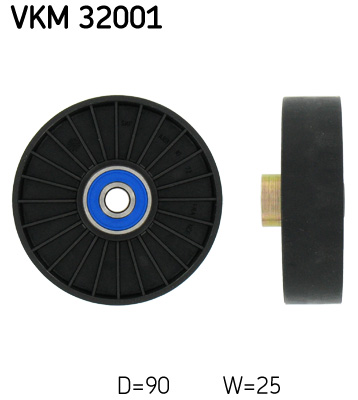 SKF VKM 32001 Szíjtárcsa/vezetőgörgő, hosszbordás szíj ALFA ROMEO FIAT LANCIA