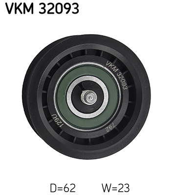 SKF VKM 32093 Szíjtárcsa/vezetőgörgő, hosszbordás szíj ALFA ROMEO CHRYSLER FIAT JEEP LANCIA