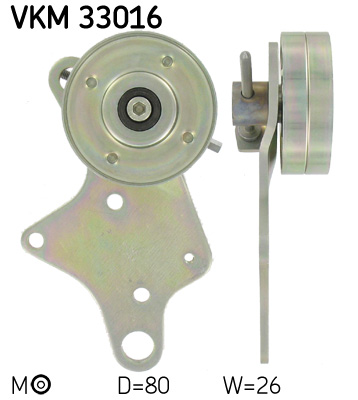 SKF VKM 33016 feszítőgörgő, hosszbordás szíj CITROËN PEUGEOT