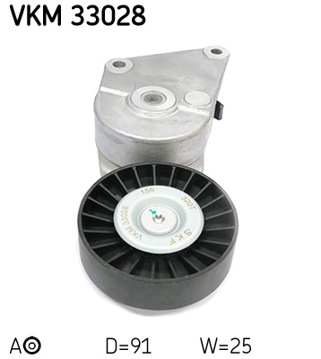 SKF VKM 33028 feszítőgörgő, hosszbordás szíj CITROËN FIAT LANCIA PEUGEOT