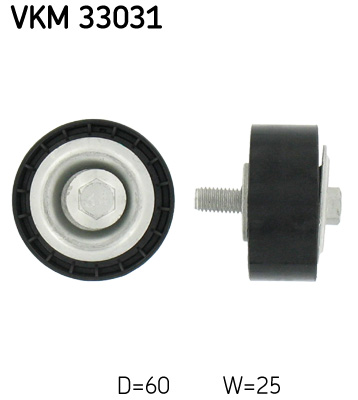 SKF VKM 33031 Szíjtárcsa/vezetőgörgő, hosszbordás szíj CITROËN FIAT PEUGEOT