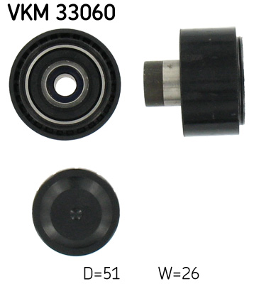 SKF VKM 33060 Szíjtárcsa/vezetőgörgő, hosszbordás szíj CITROËN FORD MAZDA PEUGEOT