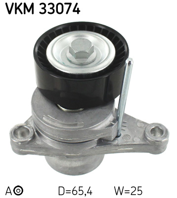 SKF VKM 33074 feszítőgörgő, hosszbordás szíj CITROËN PEUGEOT
