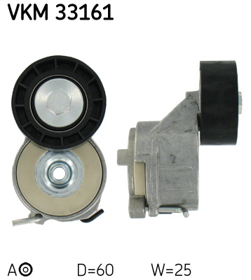 SKF VKM 33161 feszítőgörgő, hosszbordás szíj CITROËN FIAT PEUGEOT TOYOTA
