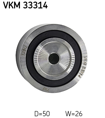 SKF VKM 33314 Szíjtárcsa/vezetőgörgő, hosszbordás szíj CITROËN FIAT PEUGEOT