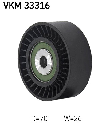 SKF VKM 33316 Szíjtárcsa/vezetőgörgő, hosszbordás szíj CITROËN PEUGEOT