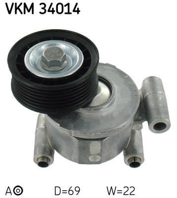 SKF VKM 34014 feszítőgörgő, hosszbordás szíj FORD FORD AUSTRALIA MAZDA VOLVO