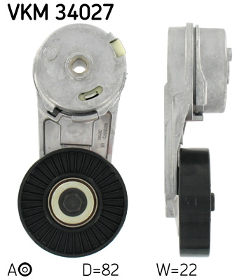 SKF VKM 34027 feszítőgörgő, hosszbordás szíj ALFA ROMEO CADILLAC CHEVROLET FIAT HOLDEN OPEL SAAB VAUXHALL